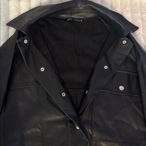 Zara Black Bomber Jacket